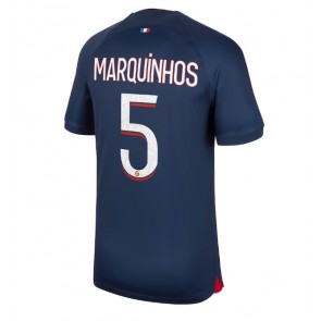 Maillot de foot Paris Saint-Germain Marquinhos #5 Domicile 2023-24 Manches Courte